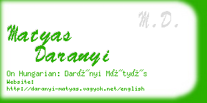 matyas daranyi business card